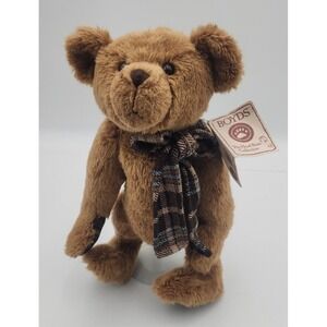 Boyds Bears  13" tall Head Bean Collection - Evan Mcbeansley -  #93726V w/ stand